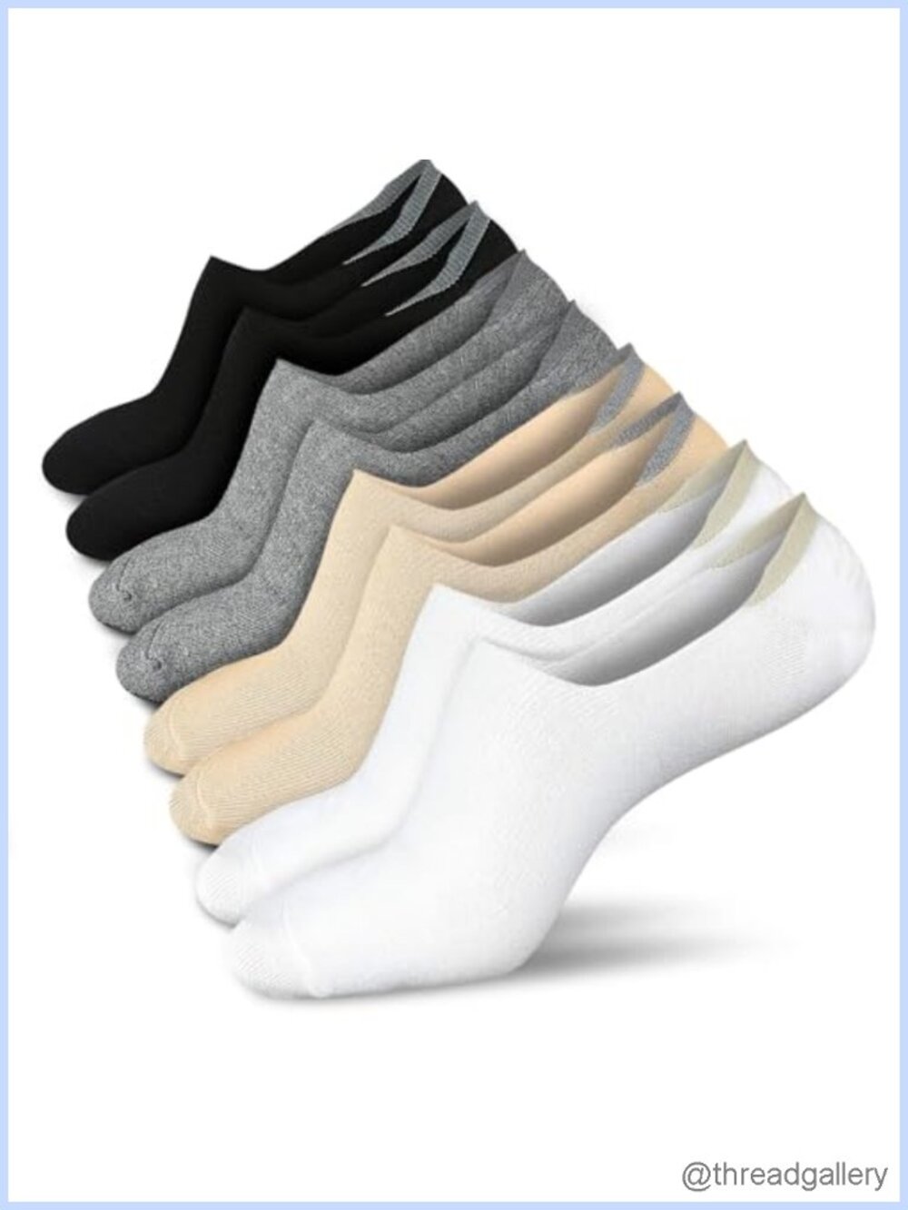 No Show Socks Women Low Cut Non Slip Cotton 4/8 Pairs